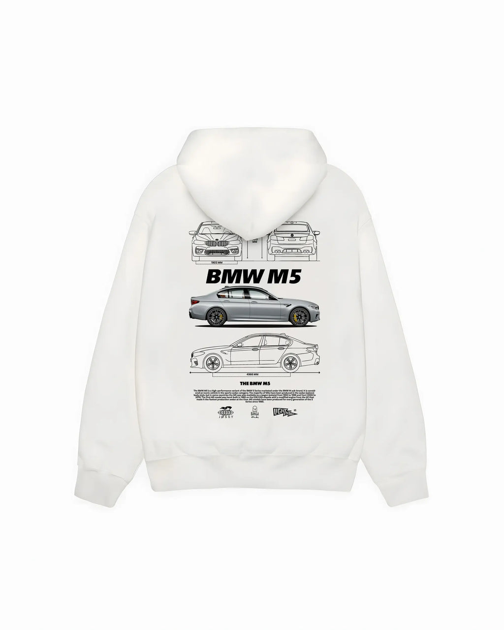 BMW M5 White Hoodie