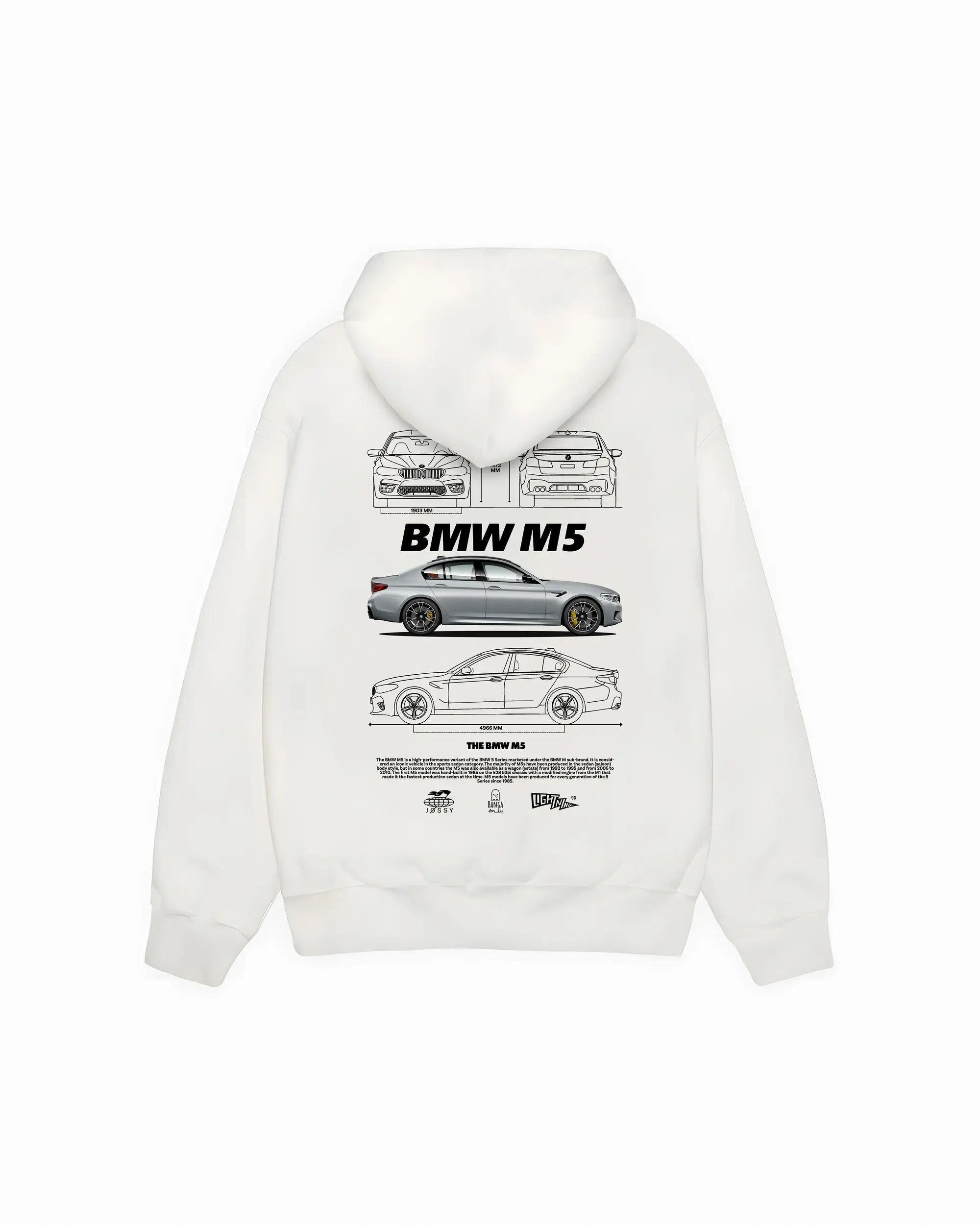 BMW M5 White Hoodie