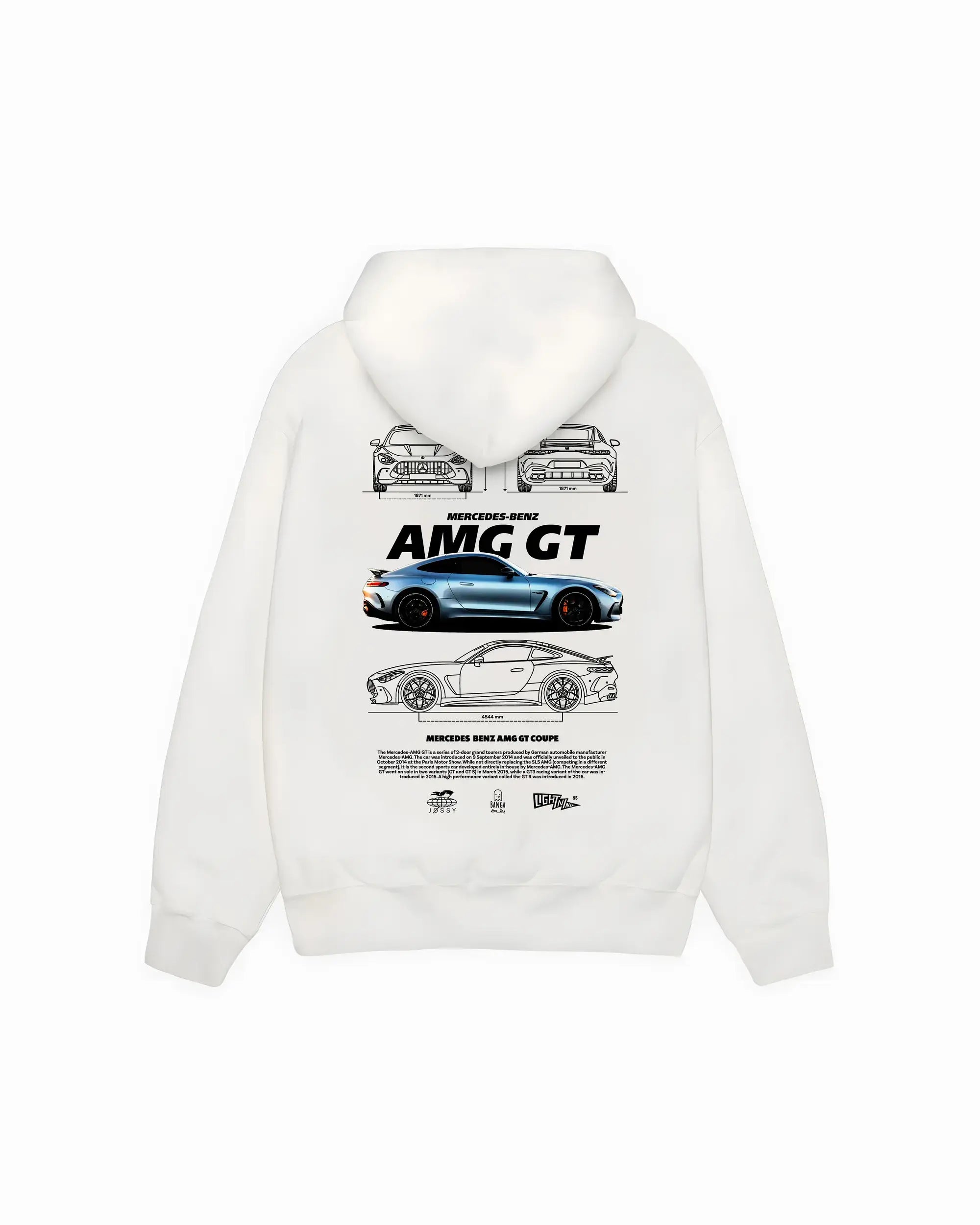 Mercedes Benz AMG White Hoodie