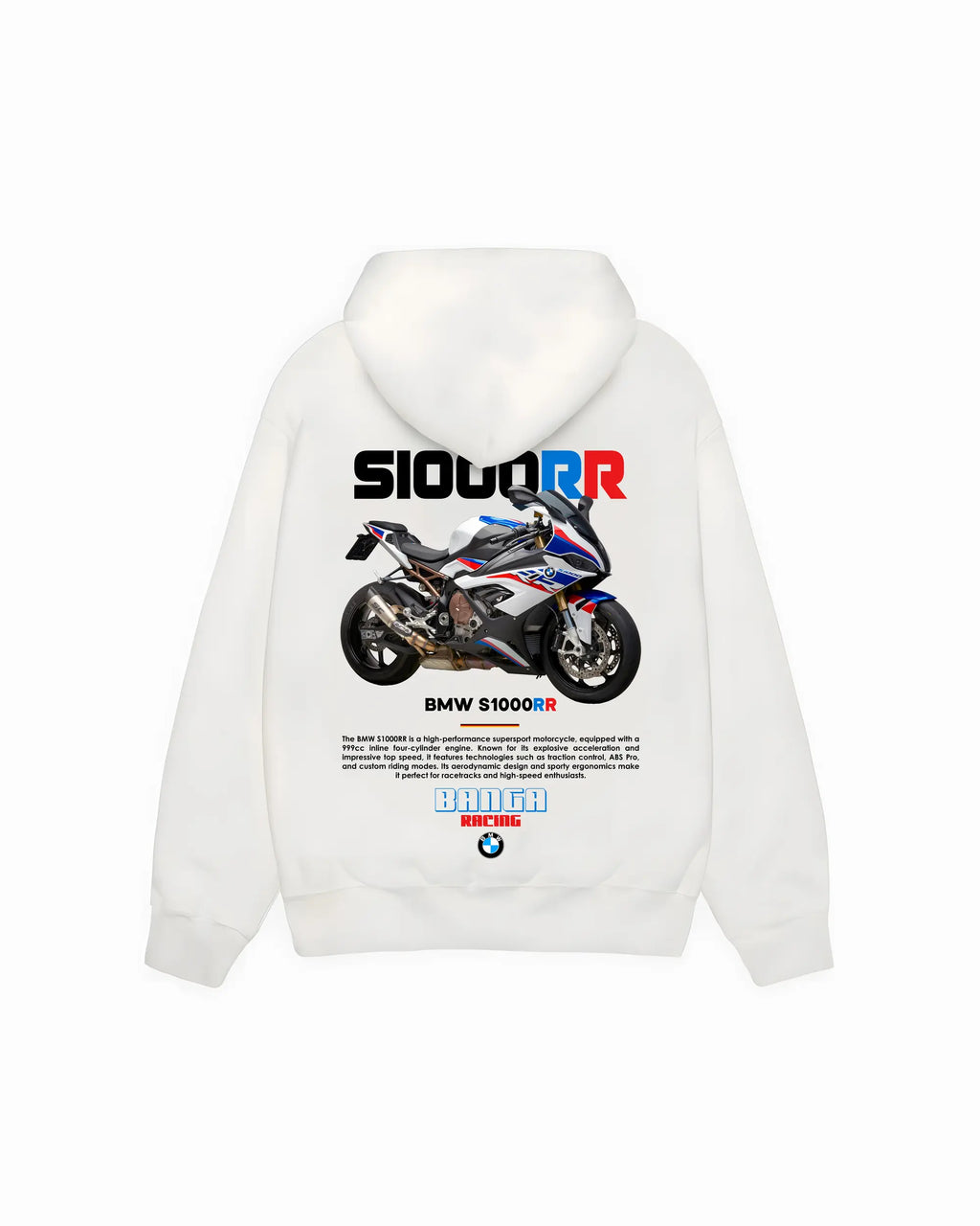 BMW S1000 RR White Hoodie
