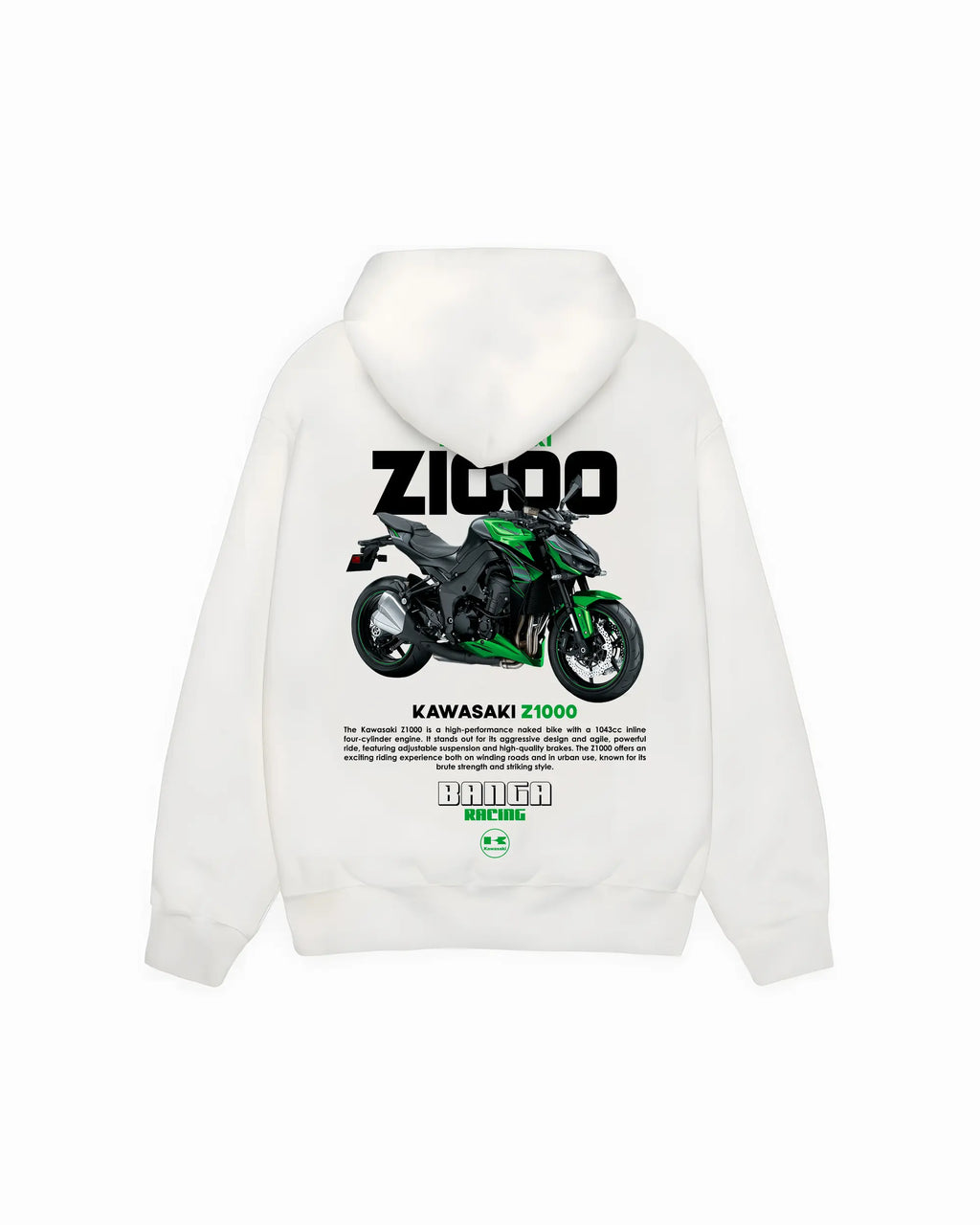Kawasaki Z1000 White Hoodie