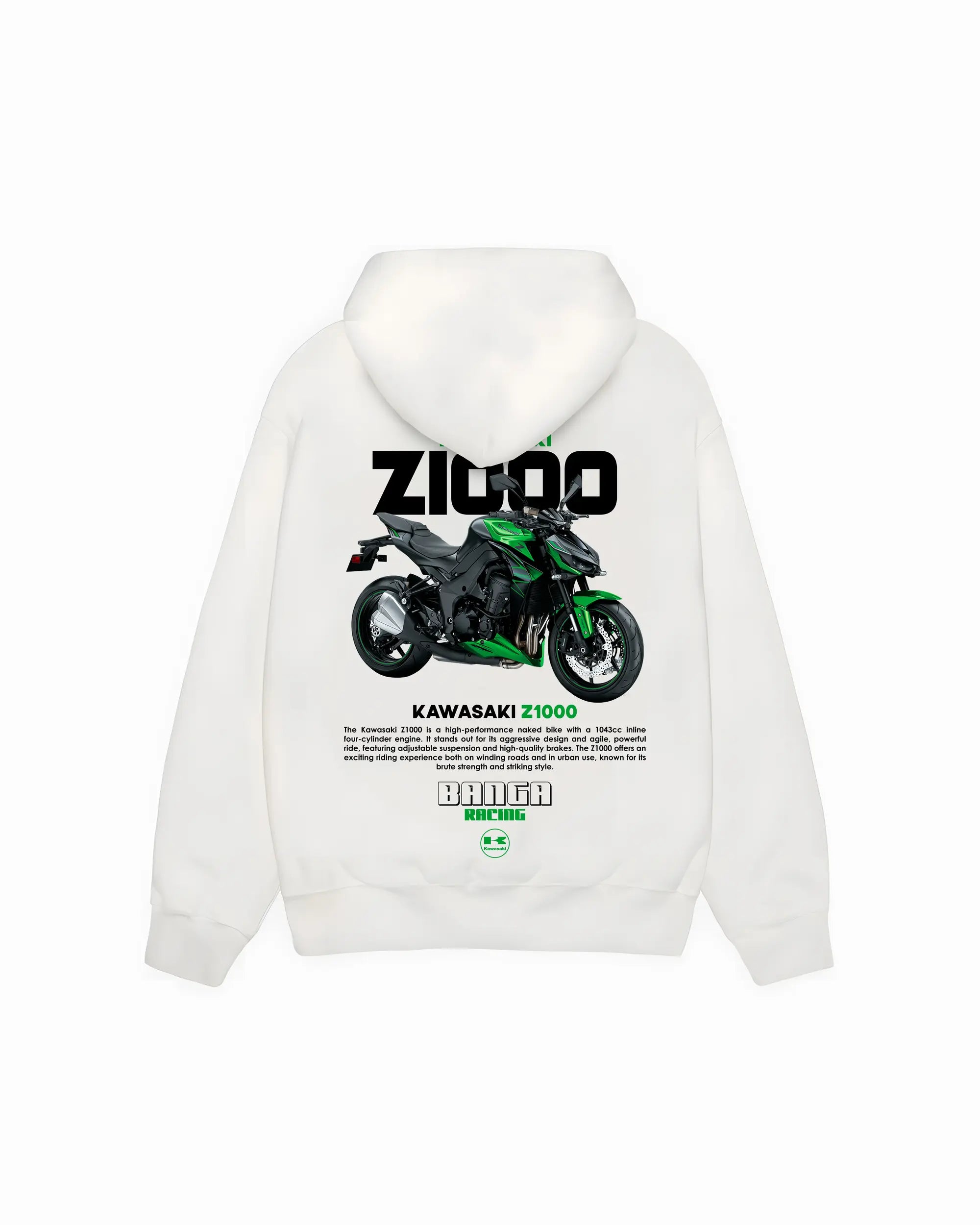 Kawasaki Z1000 White Hoodie